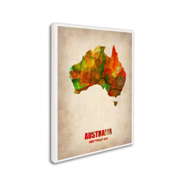 Naxart 'Australia Watercolor Map' Canvas Art,24x32